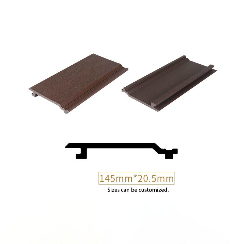 Eco-Friendly 145x20.5mm Brown WPC Wall Panel And Wood Plastic Composite Outdoor Wall Plank For Building