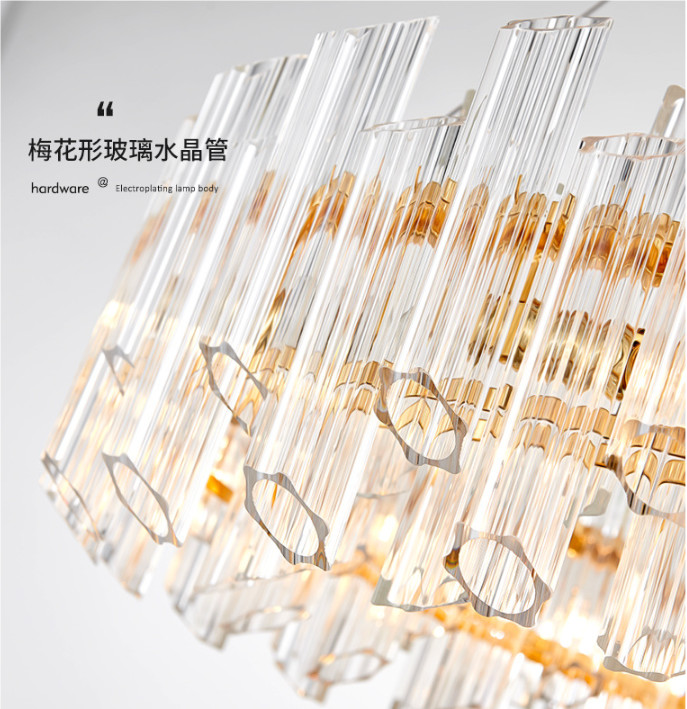 K9 Crystal E14 Luxury Pendant Lights Oval Shaped Ceiling Lights