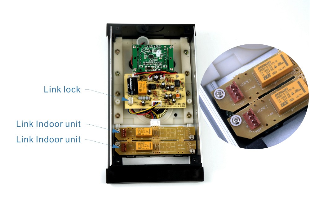 CK-102@ 7 Inch night vision screen color video door phone audio visual Intercom entry system