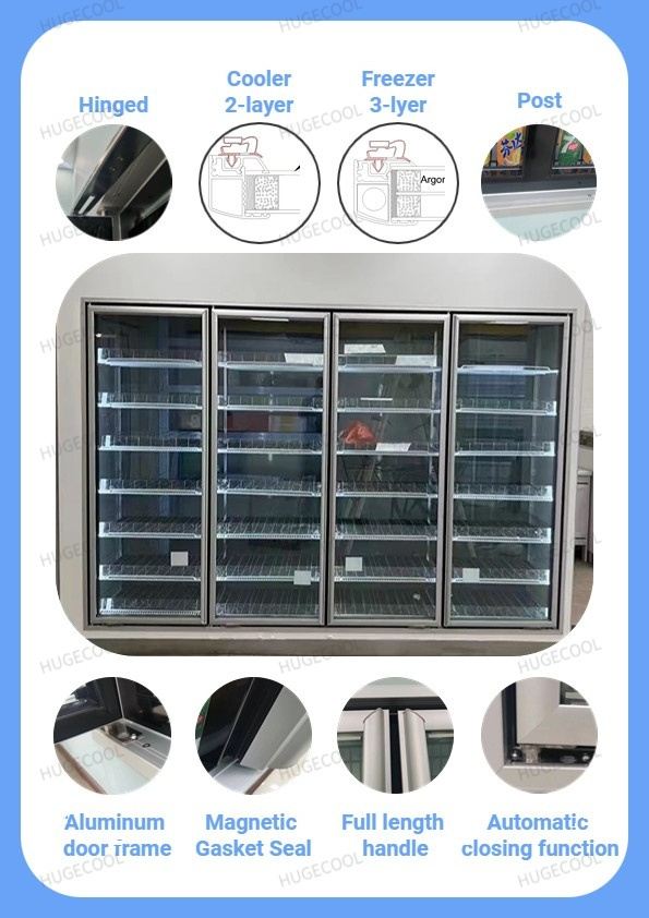 Liquor Store Glass Door Cold Room Display
