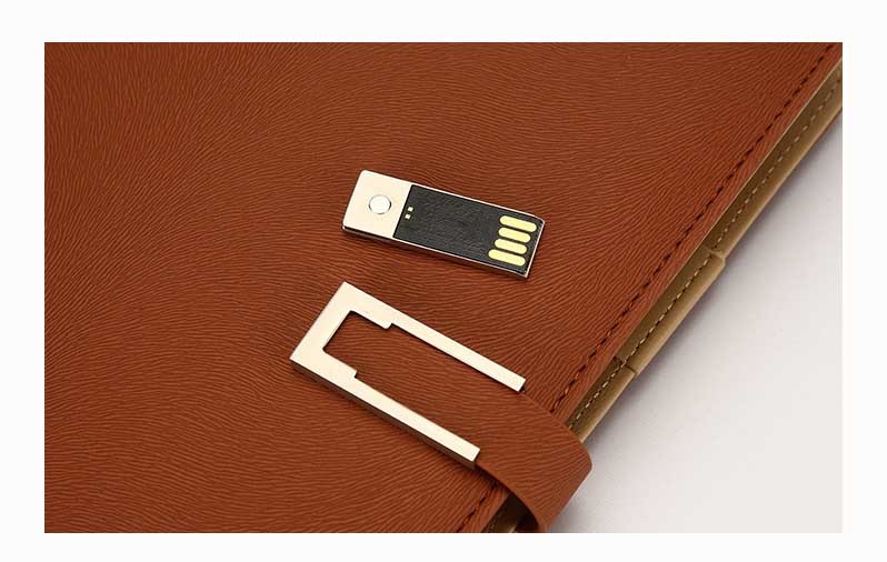 Ultraportable Notebook Luxury Corporate Gifts With Powerbank And USB Reusable