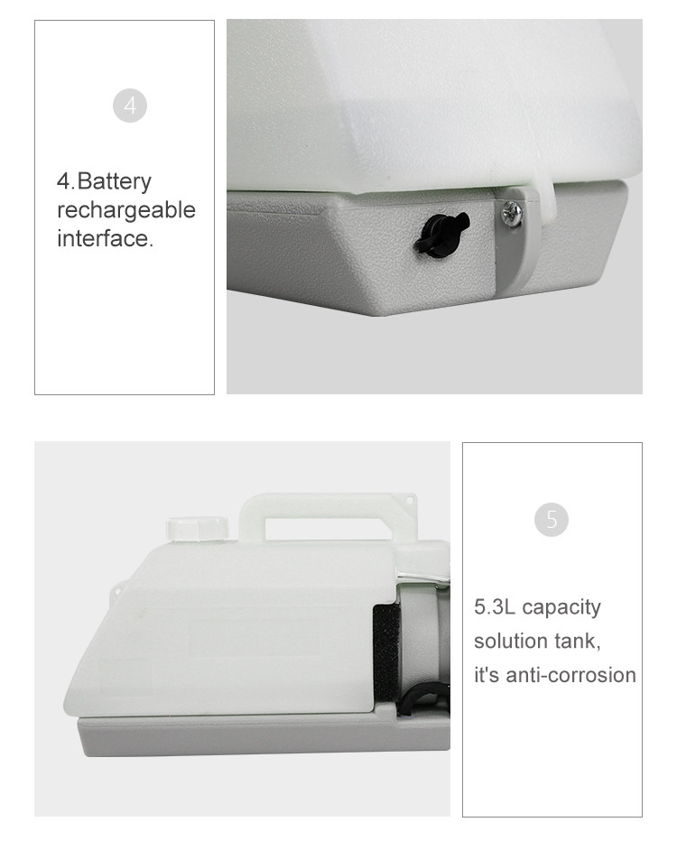 Cordless battery disinfecting sprayer cold ulv fogger sprayer 3L ultra low capacity handheld sanitizer fogging machine
