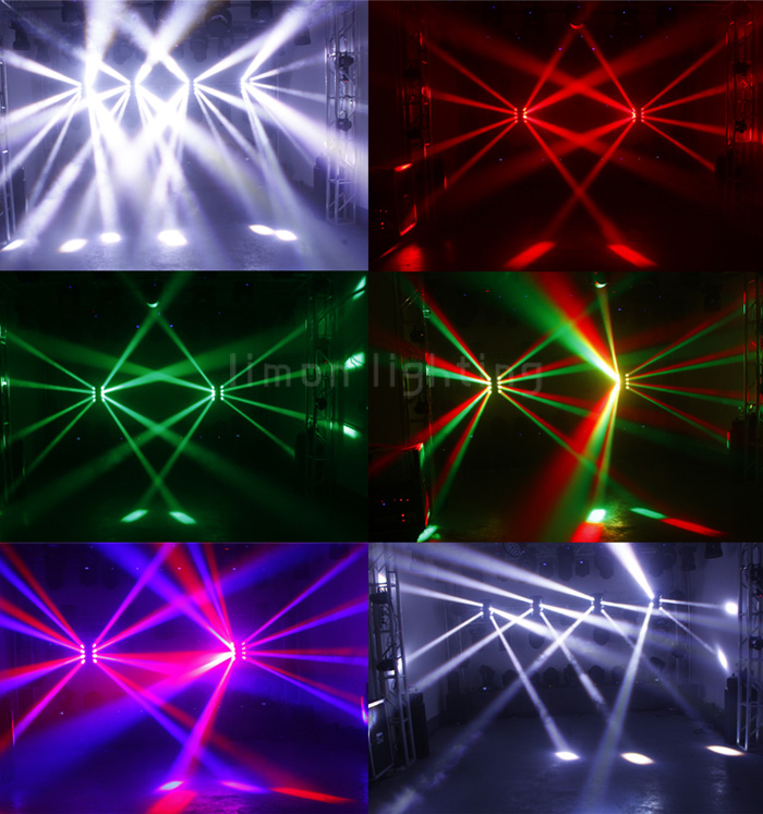 High Quality 8x10W RGBW 4in1 Quad Color LED Moving Spider beam Disco Lights
