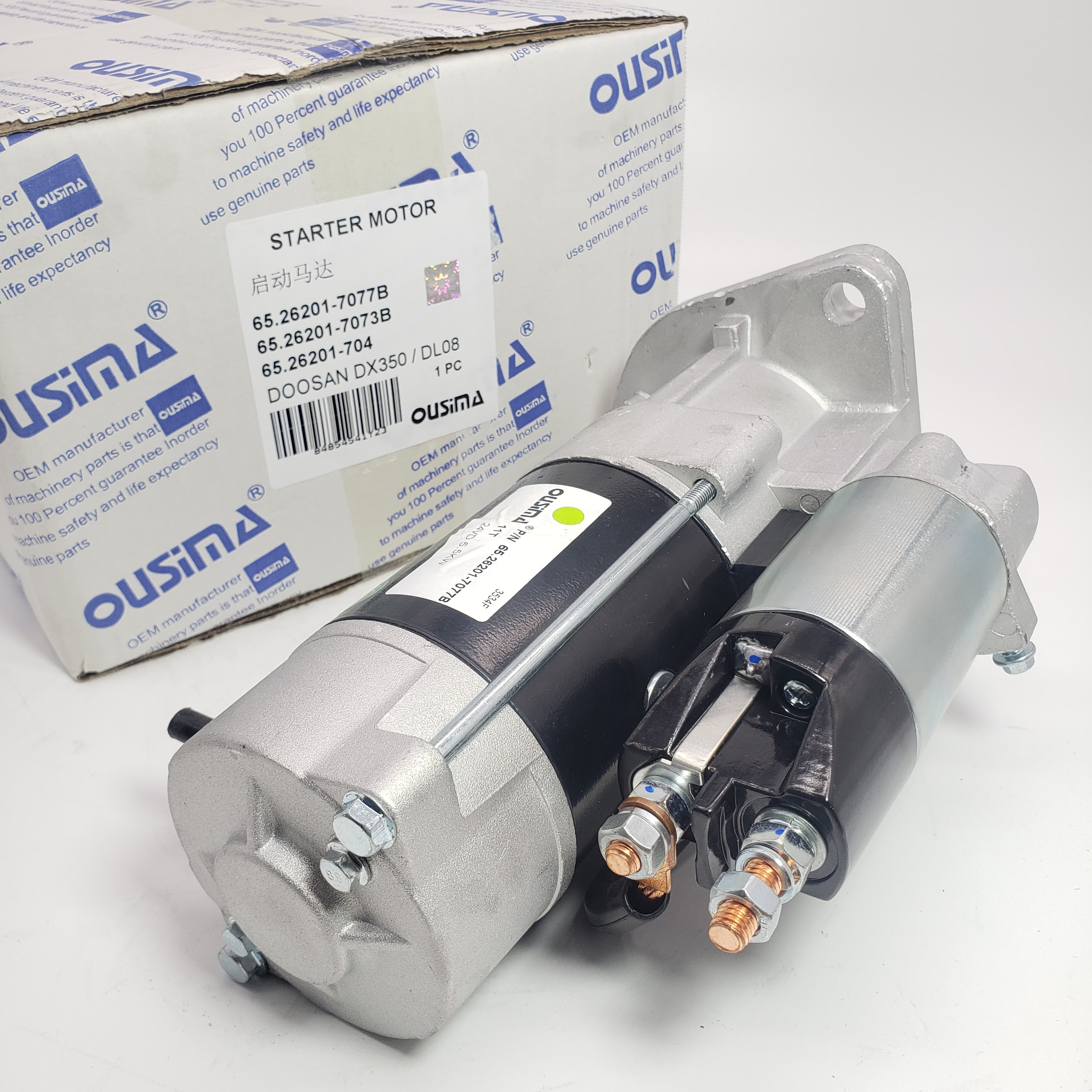 65.26201-7077B Diesel Engine Starter Motor 65.26207-7073B 65.26201-704 For Doosan DX350 DL08