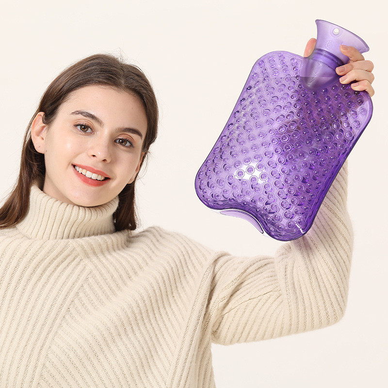 Soft Rubber Hot Water Bottle With Cover , Hot Water Bag 3 Litre For Cramps Pain Relief