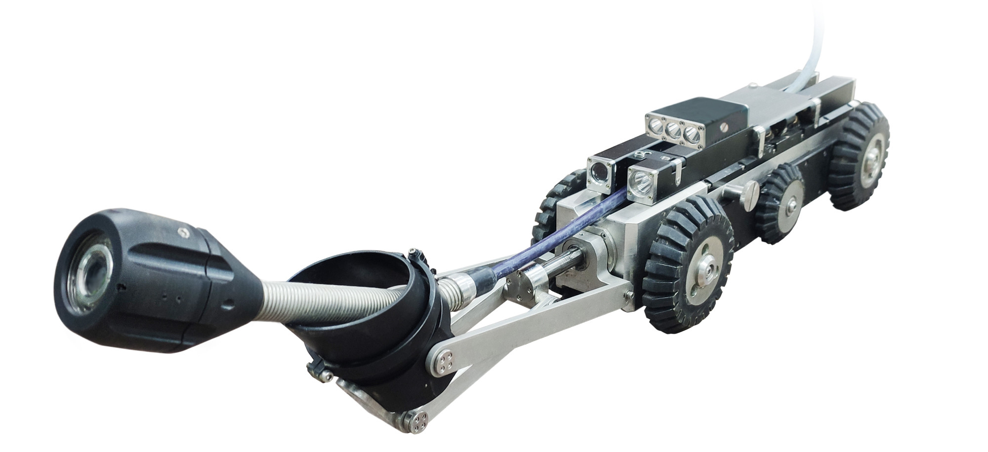 Lateral Launch Mainline / Branch Sewer / Drain Pipe Video Camera Inspection Crawler
