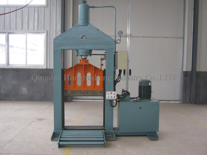 Vertical Hydraulic Guillotine Rubber Bale Cutter Single Blade Plastic Cutting Machine