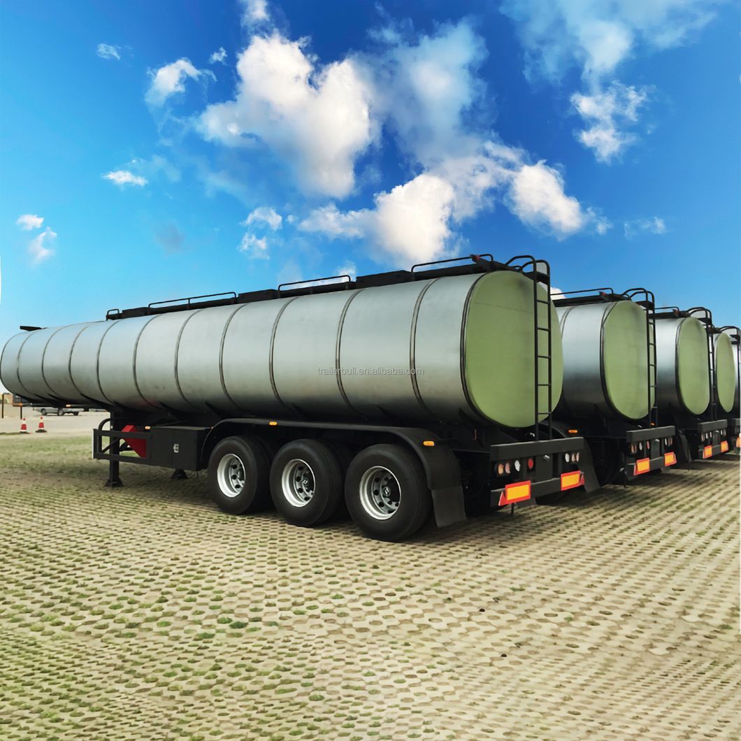 3 Axles 40000L 30t Insulated Aluminum Tanker Semi-Trailer with BPW Axle 12t and Mechinical Suspension for Organic Chemical of Dibutyl 