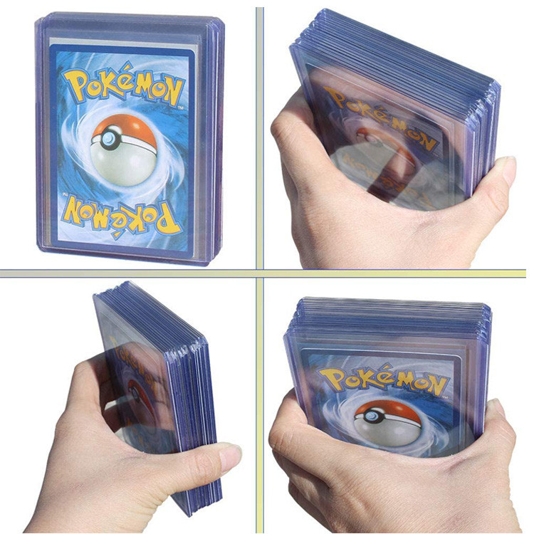 Clear Credit Card Trading Card Sleeve 50 Pages Silk Screen Printing