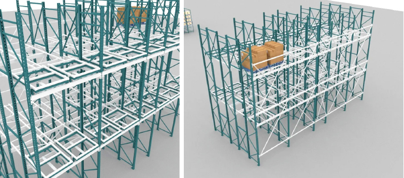 Push Back Pallet Rack