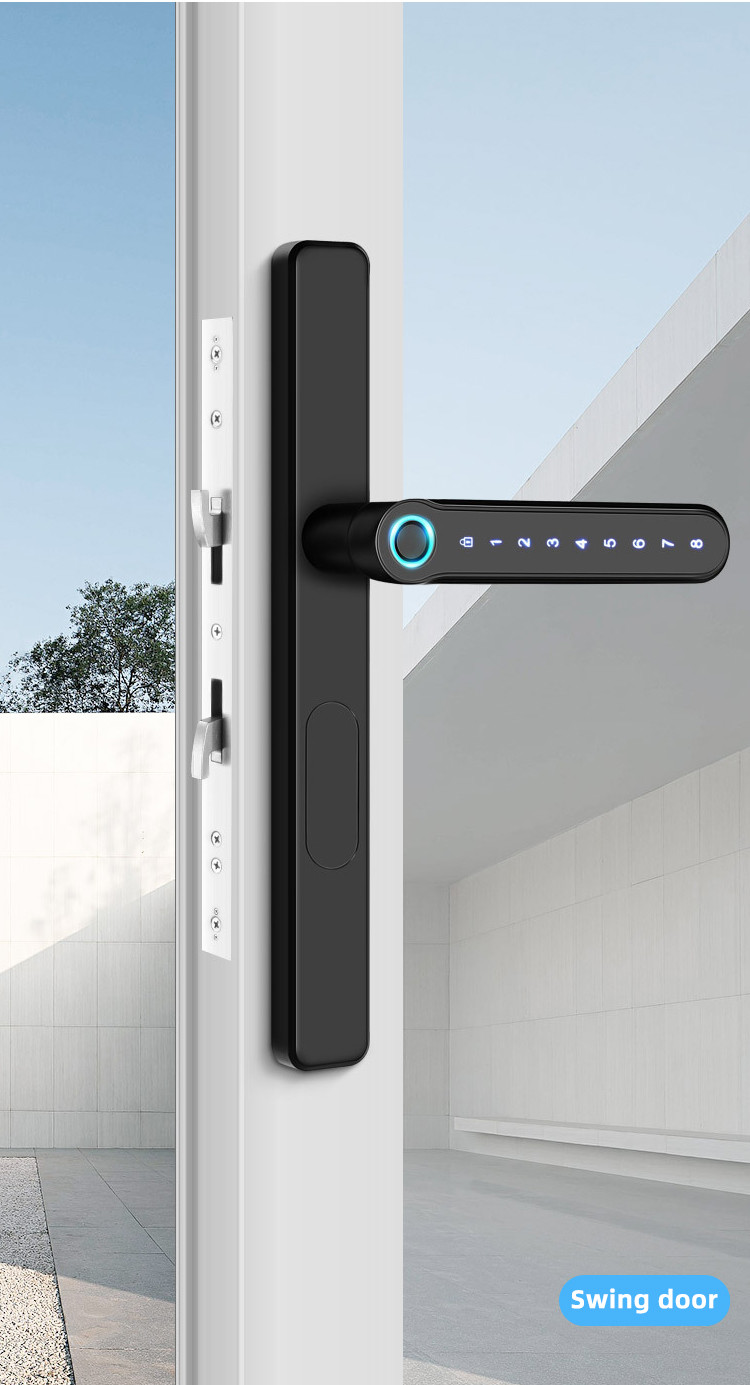 Digital Ttlock Digital Door Lock Black Password Card With IC Card