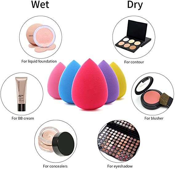 Triangle Shape Microfiber Makeup Sponge Close Skin Powder Puff Set 12pcs