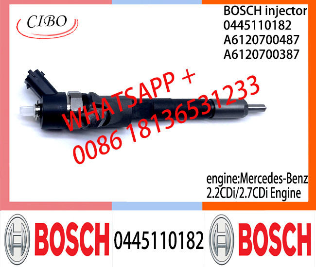 Diesel Common Rail Injector 0445110182 0445110181 0986435053 A6120700487 A6120700387 for Mercedes-Benz 2.2CDi/2.7CDi