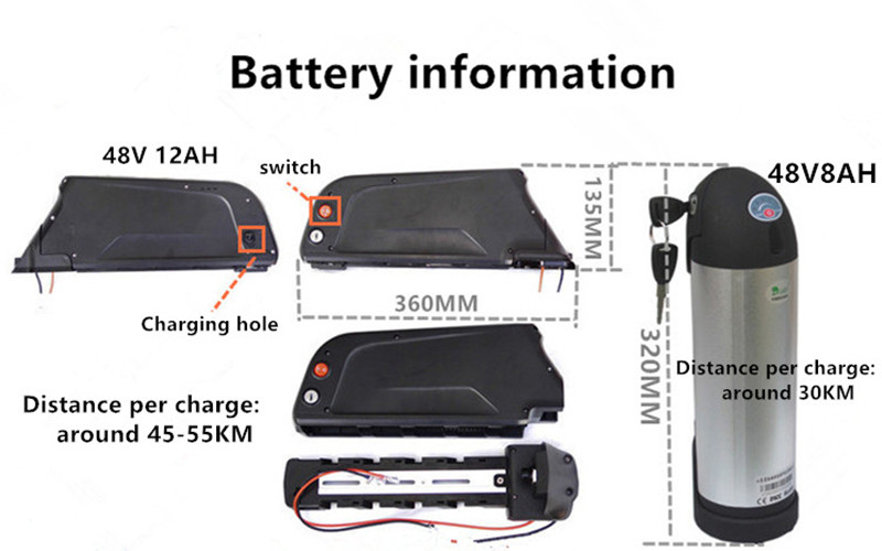 251W 350W 48V Rear Drive E Bike Conversion Kit For Cassette And Rotate Motor