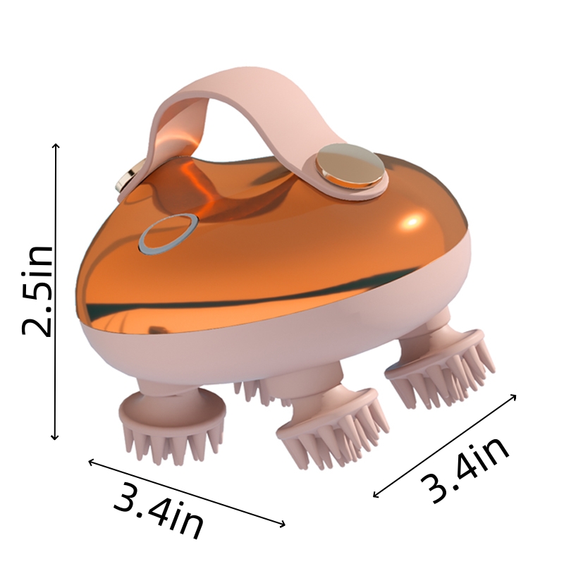 Waterproof Silicone Pet Scalp Massager 3 Hour Charging Time CHARGE Power Source