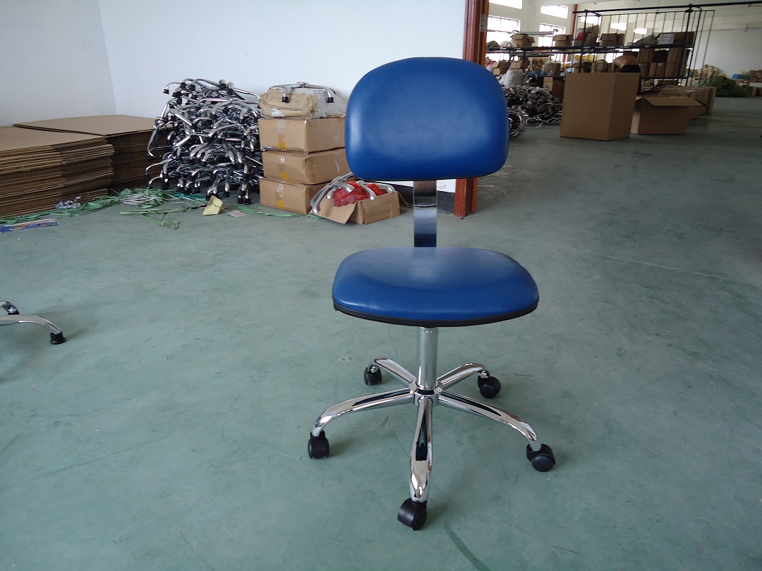 10e9 ohm 320mm Radius Antistatic PU Leather ESD Safety Chair