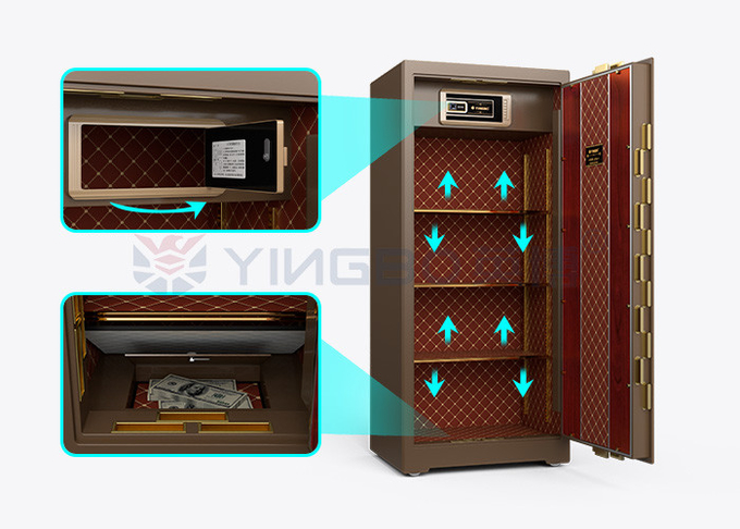Dual Alarm Bank Commercial Safe Box Biometric Fingerprint Digital Steel Security Safe YB/ZY-150