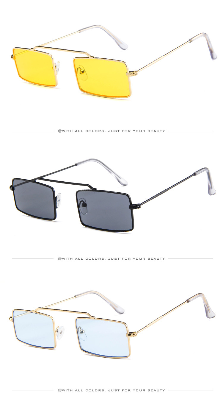 European American Transparent Ocean Sunglasses Single Beam Metal Frame
