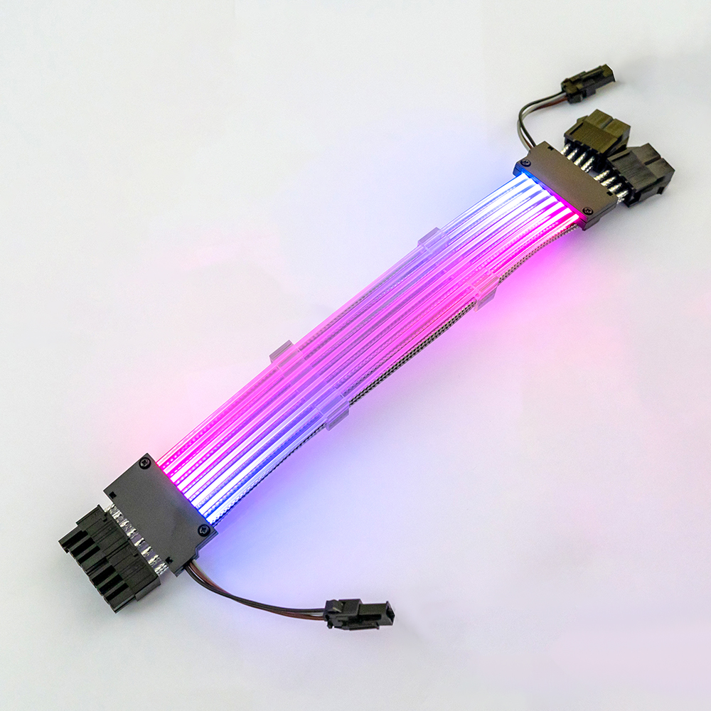 Dual 8pin Neon Flex RGB Cable Led Synchronizes Double-Headed Light Male to Female