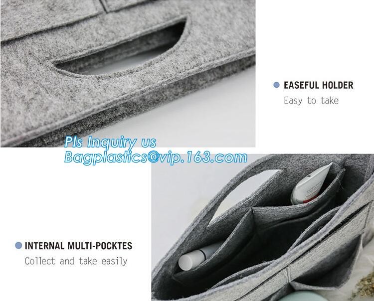 Eco-Friendly Grey Reusable Felt Grocery Shopping Handbag Tot Bag For Women Men,Mesh bags,Shopping bags, Drawstring bags,