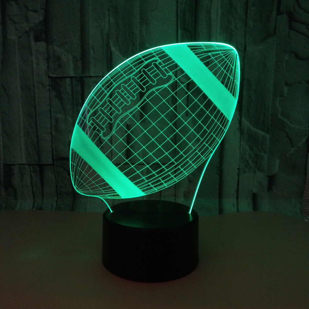 Football colorful 3d LED USB night light small table lamp Touch remote control colorful 3D night light