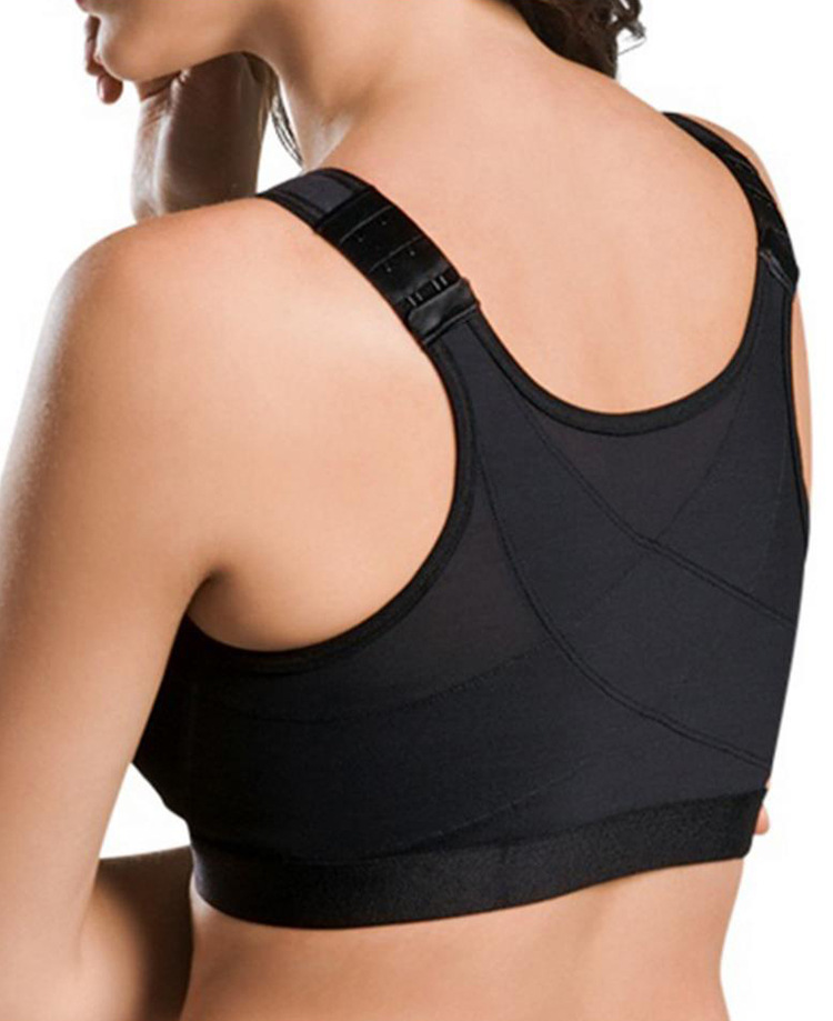 Wholesale Wireless Racerback Sport Bra Breathable Front Hook Sexy Women's Wirefree Sport yoga Bra lady sex bra underwear
