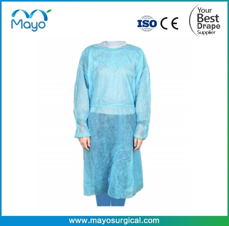Medical Blue Disposable Isolation Gowns Blue Latex-Free For Hospitals, Medical Facilities, Physicians
