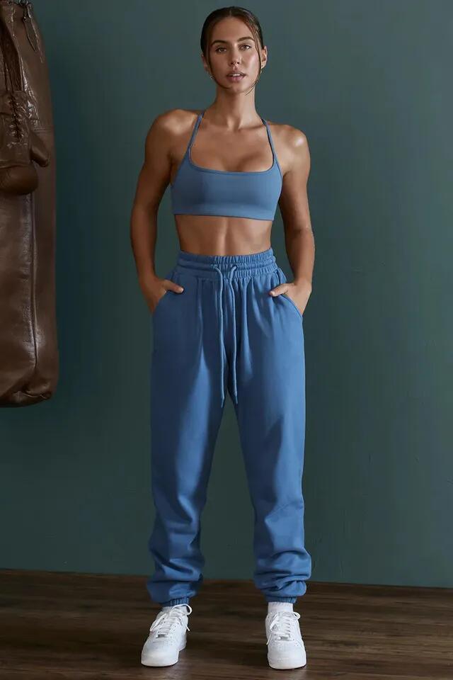 Fall Winter Womens Jogger Gym Clothes Yoga Apparel 2 Piece Matching Womens Tracksuits Fitness Workout Sets