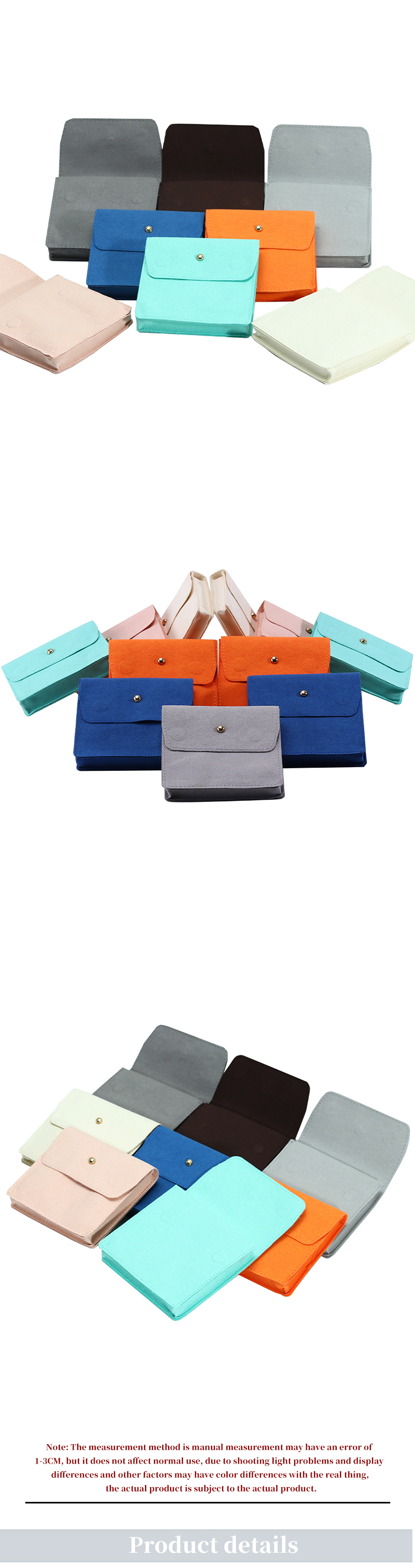 Upscale Anti Scratch Mini Velvet Jewelry Pouches Flip Open Luxury Small Velvet Bags
