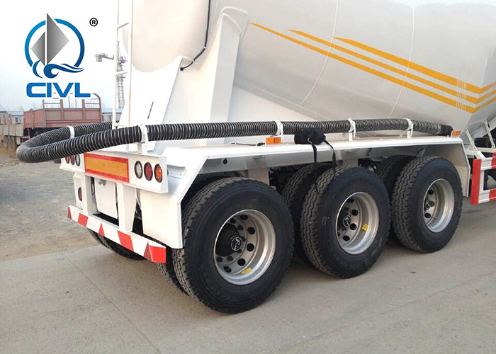 60m3 3AXLES 2LEGS Q345 Particle Material Transport Semi Trailer Trucks / Bulk Cement Tank Semi Trailer