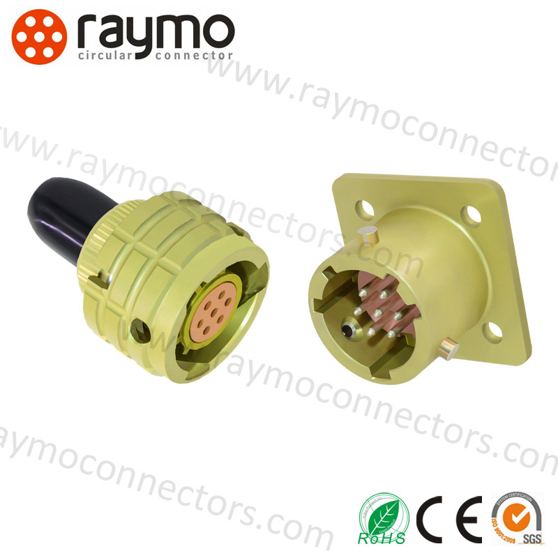 OHS-BC-1-19/18-B1-1-B Hermetic Square Flange Receptacle Bayonet Russian Military Circular Connectors