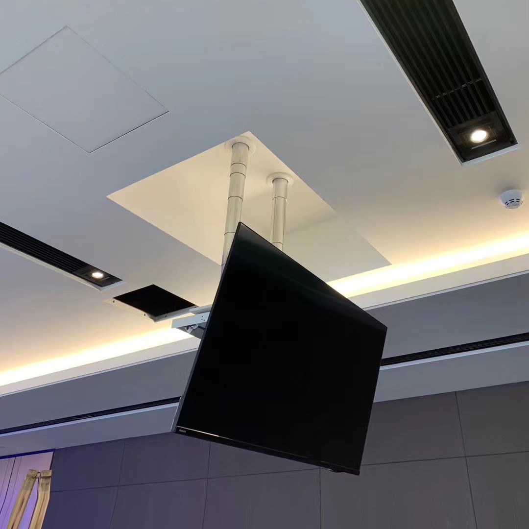 Hidden Retractable Ceiling Drop Down Tv Mount Hang Tv From Ceiling Hanger Bracket For 42in - 70in