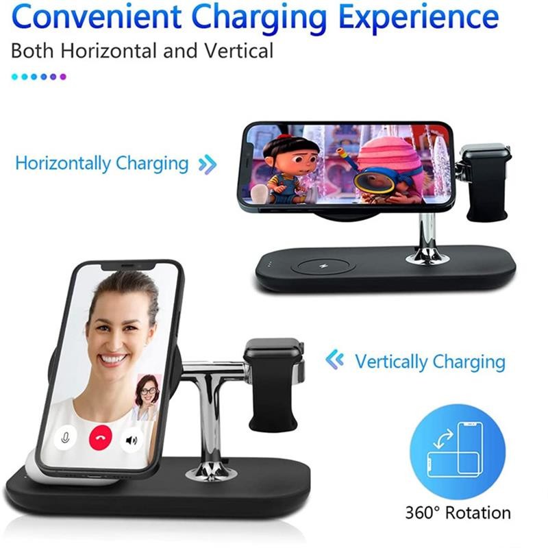 3 In 1 Wireless Magsafe Charger 10W 1.2A 3MM Qi Fast Charging Station