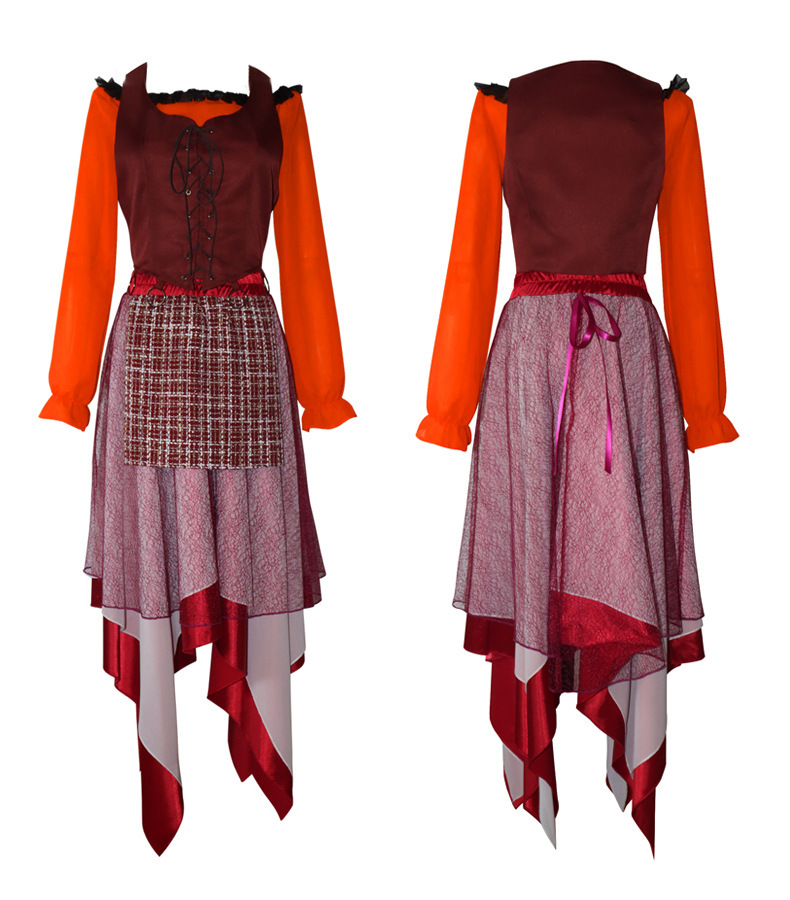 Gender-Neutral Cosplay Costume for Witch Carnival Party Halloween Performance Attire