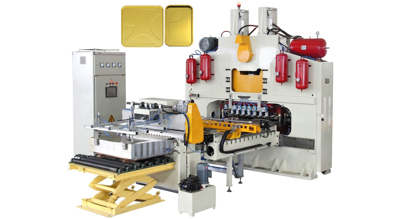 High speed Paint Can Lid Production Line For Square End Making-80EPM