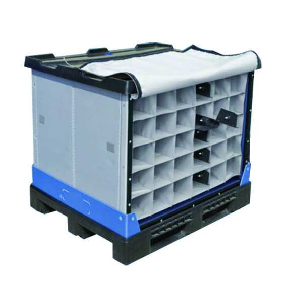Solid Heavy Duty Plastic Pallet Sleeve Pack Box With Lid Single Faced Design Structure