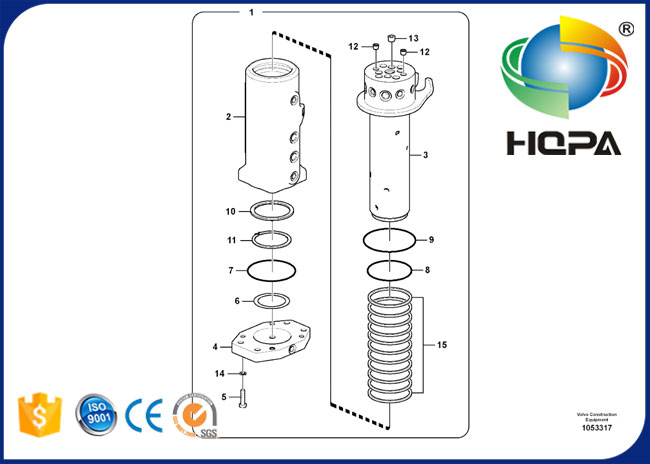 VOE14534874 14534874 Turning Joint Seal Kit for Volvo EC55C EC60C