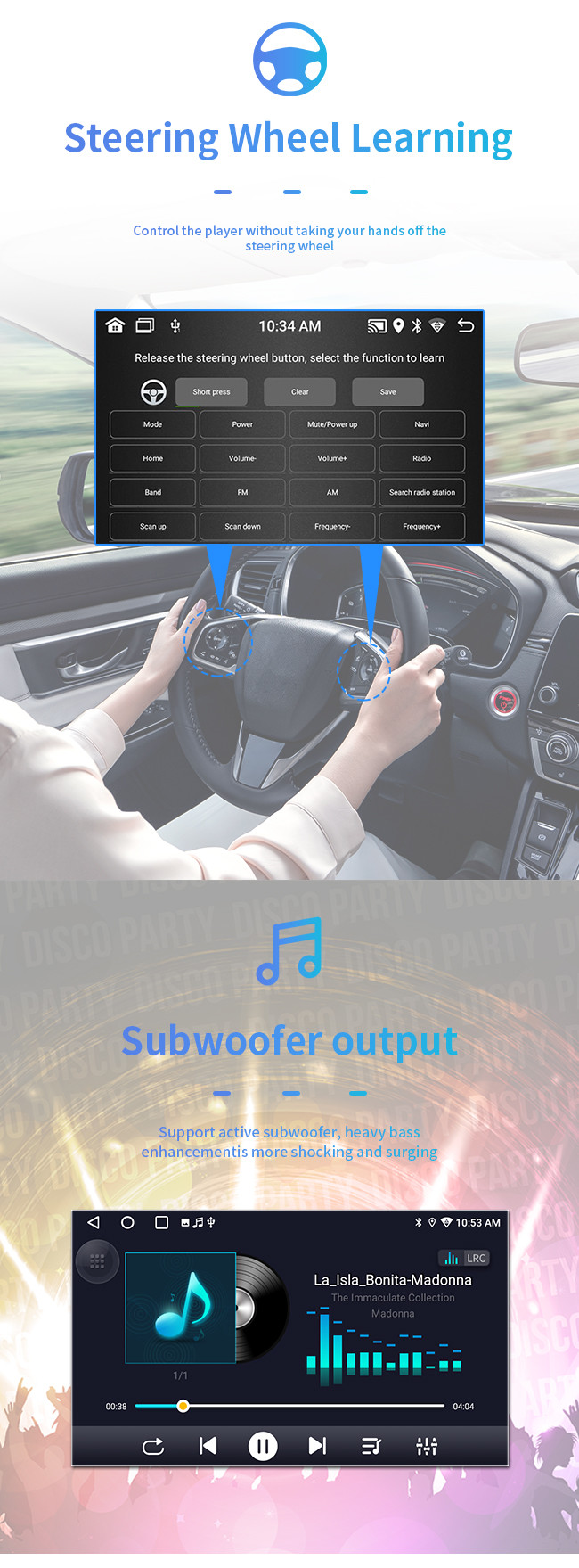 4 Core 7 Inch S-07A Automotive Tablet Mount WiFi 1G+16G