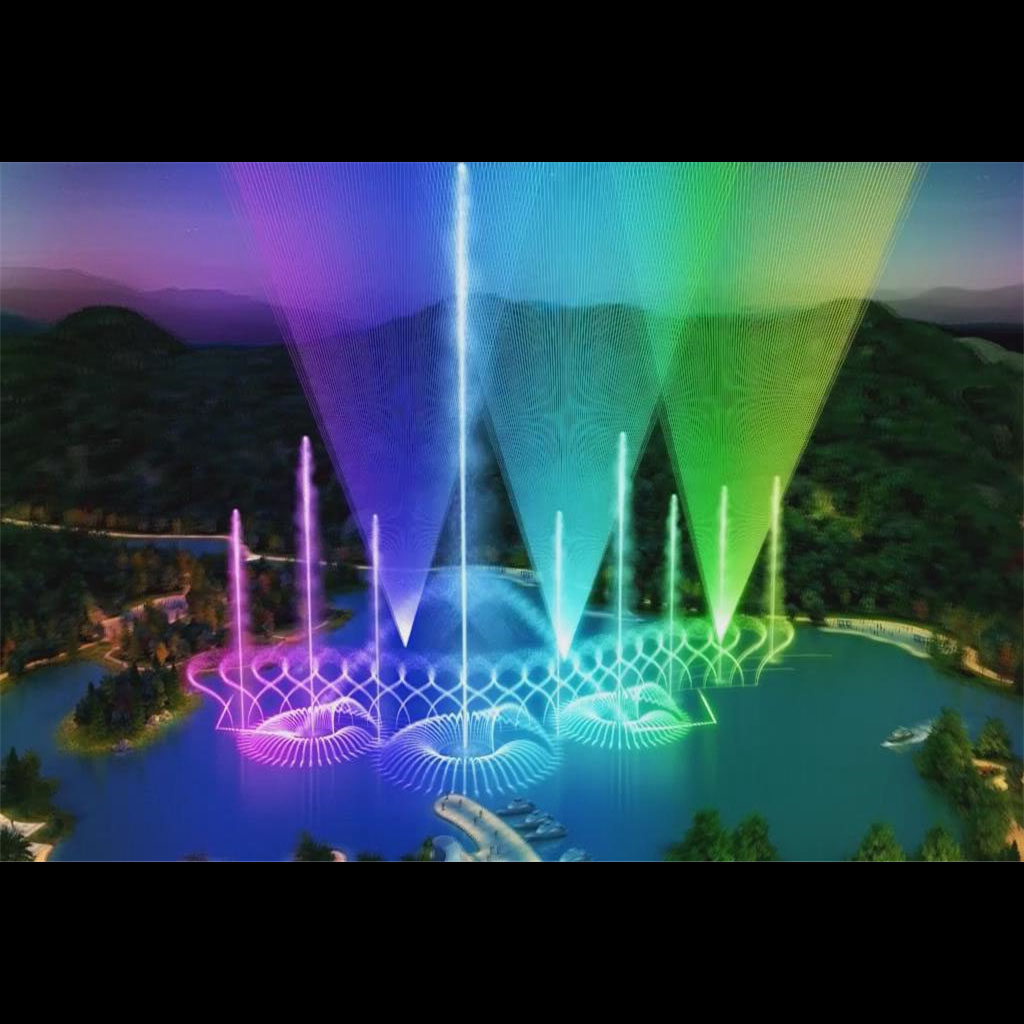 dancing water fountain synchronized with rhythm