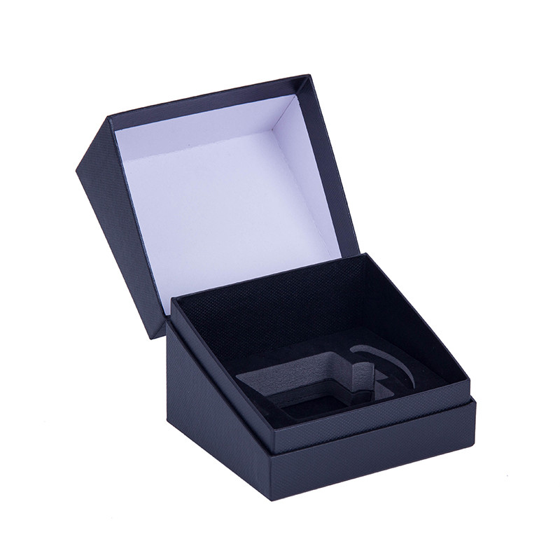 Black Cardboard Lipstick Luxury Box Packaging Custom Flip Top Boxes Enclosed With Foam
