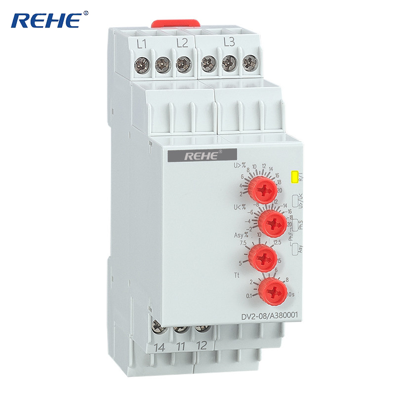 DV2-08 Good Quality Voltage Monitor Three Phase Power Supply AC/DC Voltage Monitoring Relay