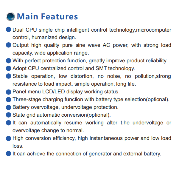 Energy Storage System Low Frequency Off Grid Inverter single phase 96VDC 27Ah 6kW Solar Inverter