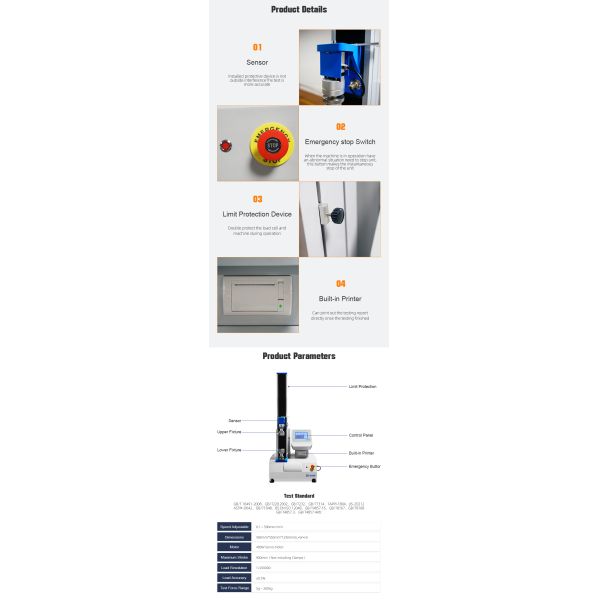 PV Module Weld Material Tensile Testing Machine Solar Panel Welding Material Connection Strength Tester Tensile Test Equipment