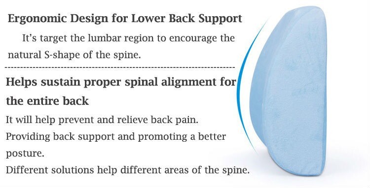 Posture Corrector Alleviates Pain Back Support PU Waist Lumbar Support Cushion For Office Chair