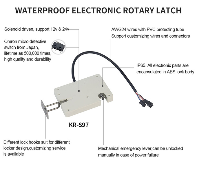 2.4A DC12V Single Door Electromagnetic Lock For Cabinet Locker