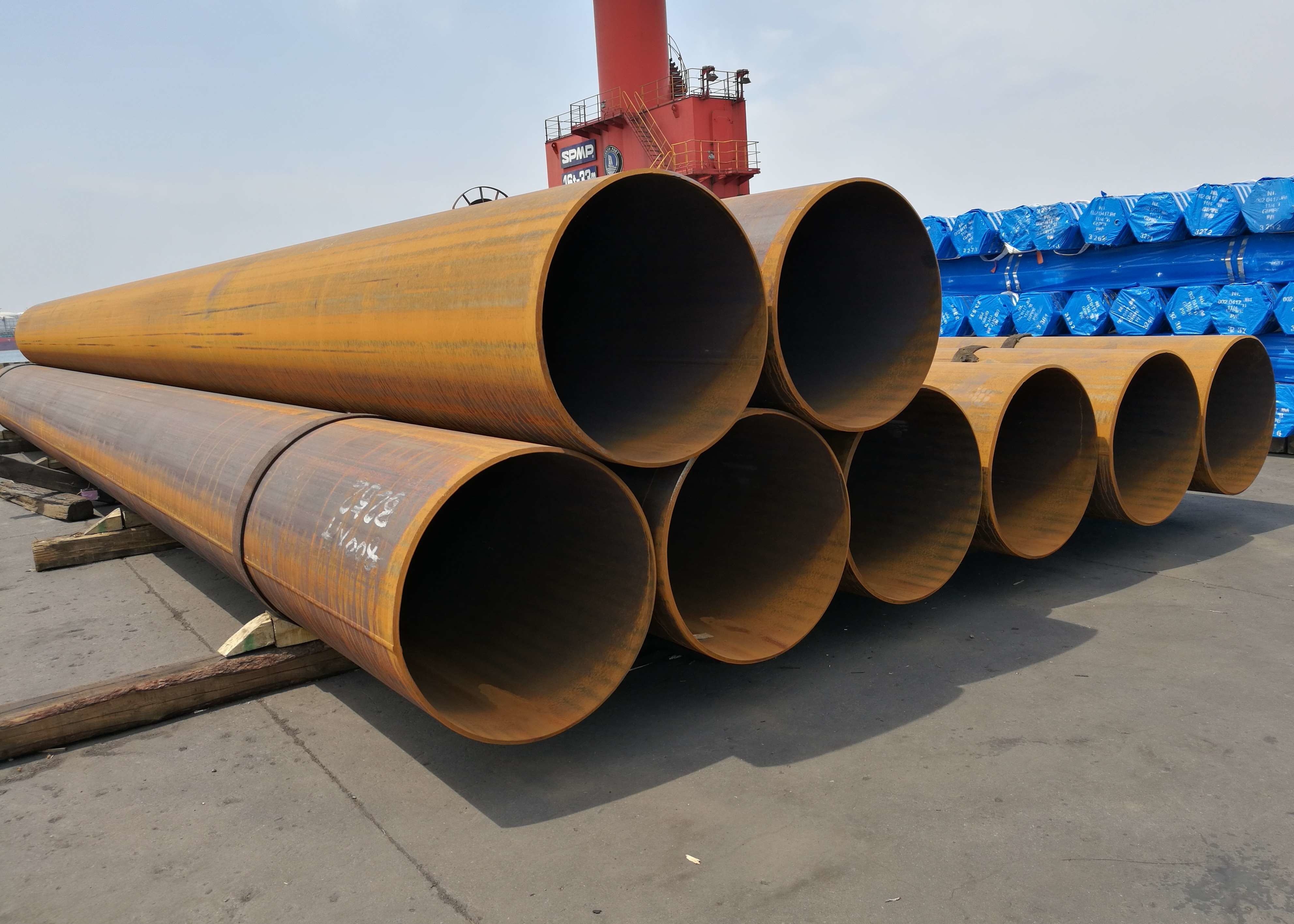 X65 Lsaw Steel Pipe Longitudinal Submerged Arc Welding Round