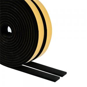 China 14 Inch Thick Foam Weather Stripping Black Foam Soundproof Tape For Windows on sale