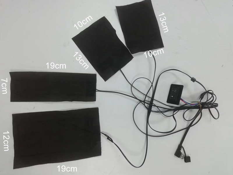 4 In One Clothes Heating Pads Two Switch Button Seperate Heating Zone For Winter Coat