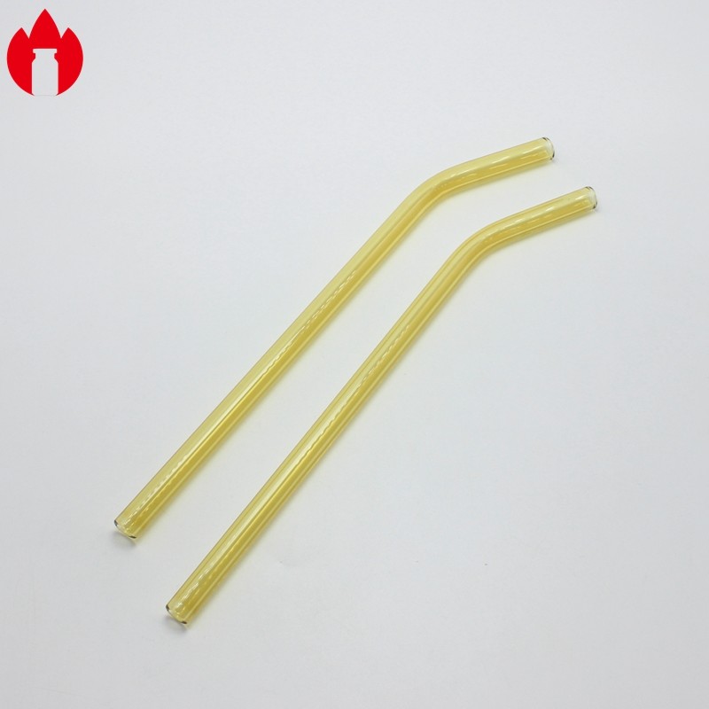 Customized High Borosilicate Glass Drinking Straws colorful