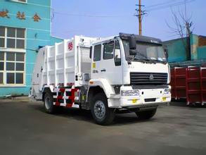 New Sinotruk 266HP Garbage Compactor Truck Euro II 10 tires with Hydraulic Arm Hook Lift